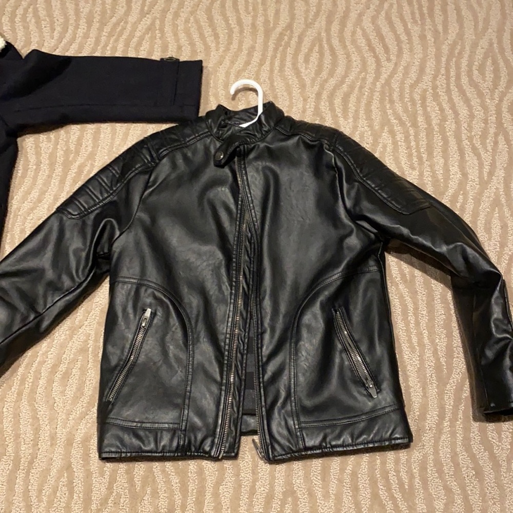 leather jacket-. zara